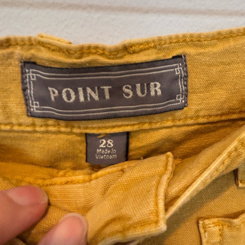 Point Sur Yellow Pants Crop Wide Leg 28 - Picture 4 of 8